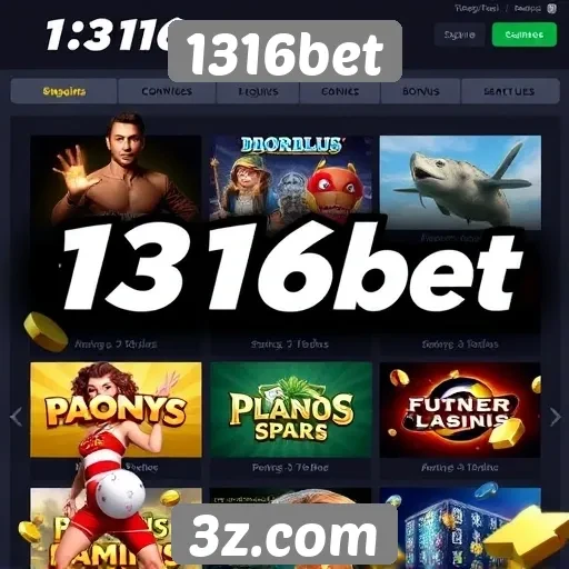 Variedade de jogos disponíveis na 1316bet
